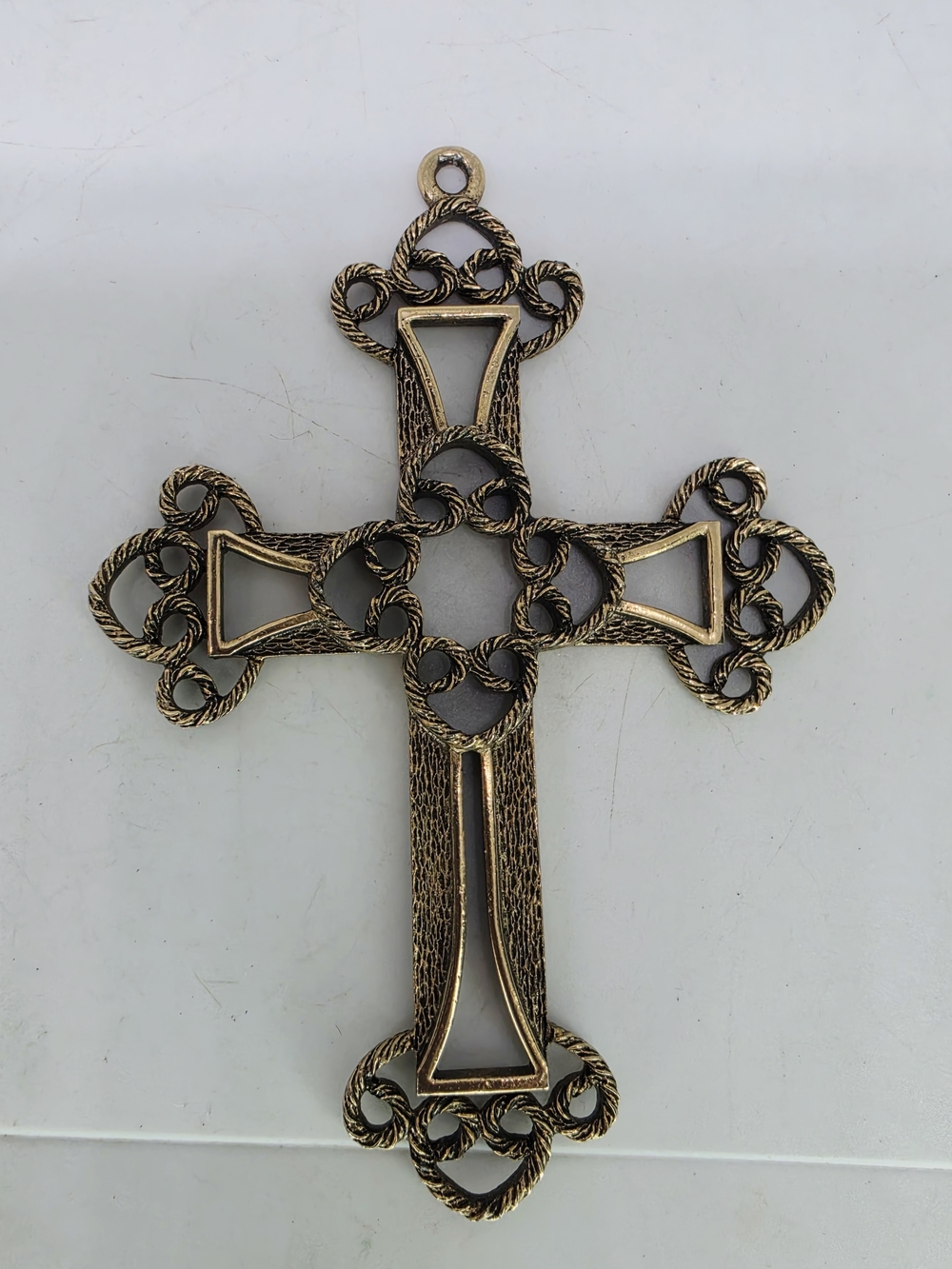 Vintage Lrg Sarah Coventry Ornate Cross Pendant 1974 Florentine Limited Edition